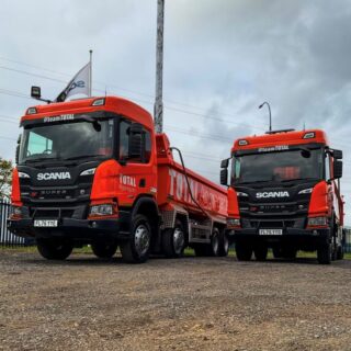 Total Aggregates Limited have taken delivery of these fantastic Scania P420 XT Tippers🟠🔥

Supplied by Keltruck Account Manager, Simon McGuiness. These magnificent units have had bodywork completed by Marshalls Truck Bodies and stand proud in the eye-catching Total Aggregates livery.

These brilliant units will now be maintained by the team at Keltruck Nottingham, for added peace of mind and to keep the units in top condition for years to come!

#SuppliedByKeltruck #ScaniaXT