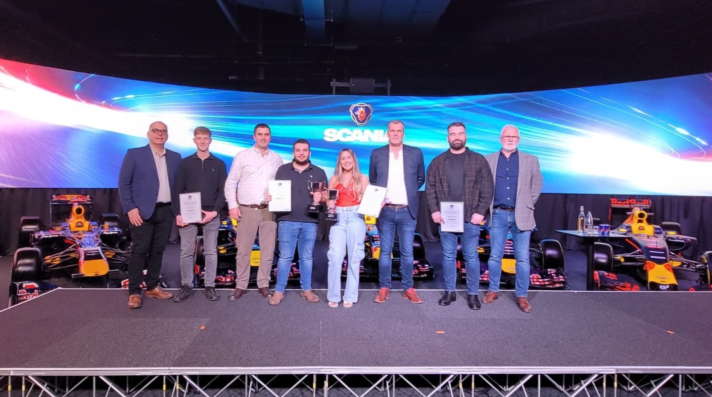 At last week’s Scania Apprentice Graduation, our fantastic team member Mitch Hollick, HGV Technician at Keltruck West Bromwich, was a proud finalist in the Scania Apprentice Buddy of the Year award.

Andrew Pryjmachuk, Keltruck West Bromwich Branch Manager commented - "Being a buddy is so much more than supporting an apprentice’s learning journey, it’s about helping a young person navigate life’s challenges. This is where Mitch truly shines, consistently going above and beyond his role and our expectations."

Keltruck couldn’t be prouder of Mitch and everything he has achieved, a true inspiration to others and advocate of Keltruck core values.

#WorkWithTheBest