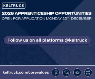 Keltruck Apprenticeships 2026!💙🛠️
Looking to be part of something bigger? Want to be trained and operate to the highest of industry standards? We may just have the perfect opportunity for you.
📅On Monday 22nd December, Keltruck's 2026 apprentice opportunities will open for application.
Set your reminders and follow us on all our social media accounts @keltruck to ensure you don't miss out!
#WorkWithTheBest #KeltruckApprenticeships2026