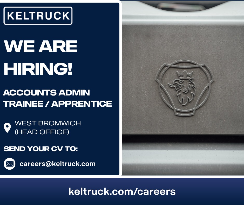 Keltruck Head Office in West Bromwich are looking for an Accounts Administration Apprentice / Trainee to join the team!
Working within the Keltruck Accounts Department, the position is for someone who will assist with a wide variety of tasks to support the day-to-day operations of the accounts department. Providing high levels of data entry accuracy, a willingness to learn through active listening and effective questioning and fostering strong working relationships.
As well as joining the Head Office of the world's largest independent Scania dealership, you will also unlock the following employee benefits:
✅ Life Insurance
✅ Pension Scheme
✅ Lifestyle Savings
✅ Costco membership
Apply now! Send your CV to careers@keltruck.com to find out more about this role, please visit keltruck.com/careers
#WorkWithTheBest