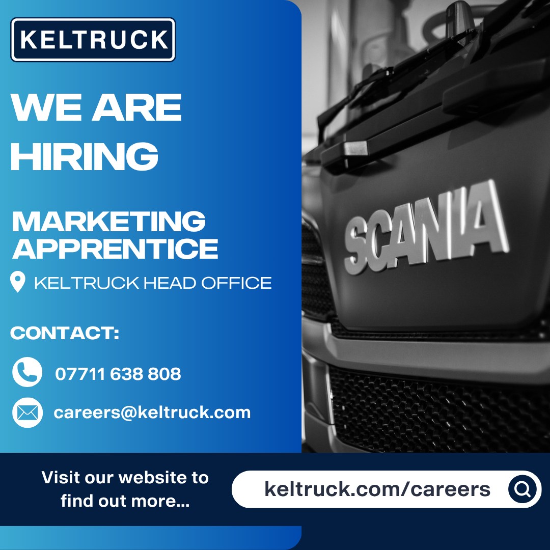 Want to start a career in marketing and build real-world experience while you earn?
We are now hiring for a Marketing Apprentice to join our Marketing team at Keltruck's Head Office in West Bromwich. This is an exciting opportunity for an enthusiastic individual to begin their marketing career while gaining practical, hands-on experience and working towards a recognised Level 3 Multi-Channel Marketer qualification.
To submit your interest please email your CV to careers@keltruck.com
#MarketingApprenticeship #JobVacancy #WorkwiththeBest